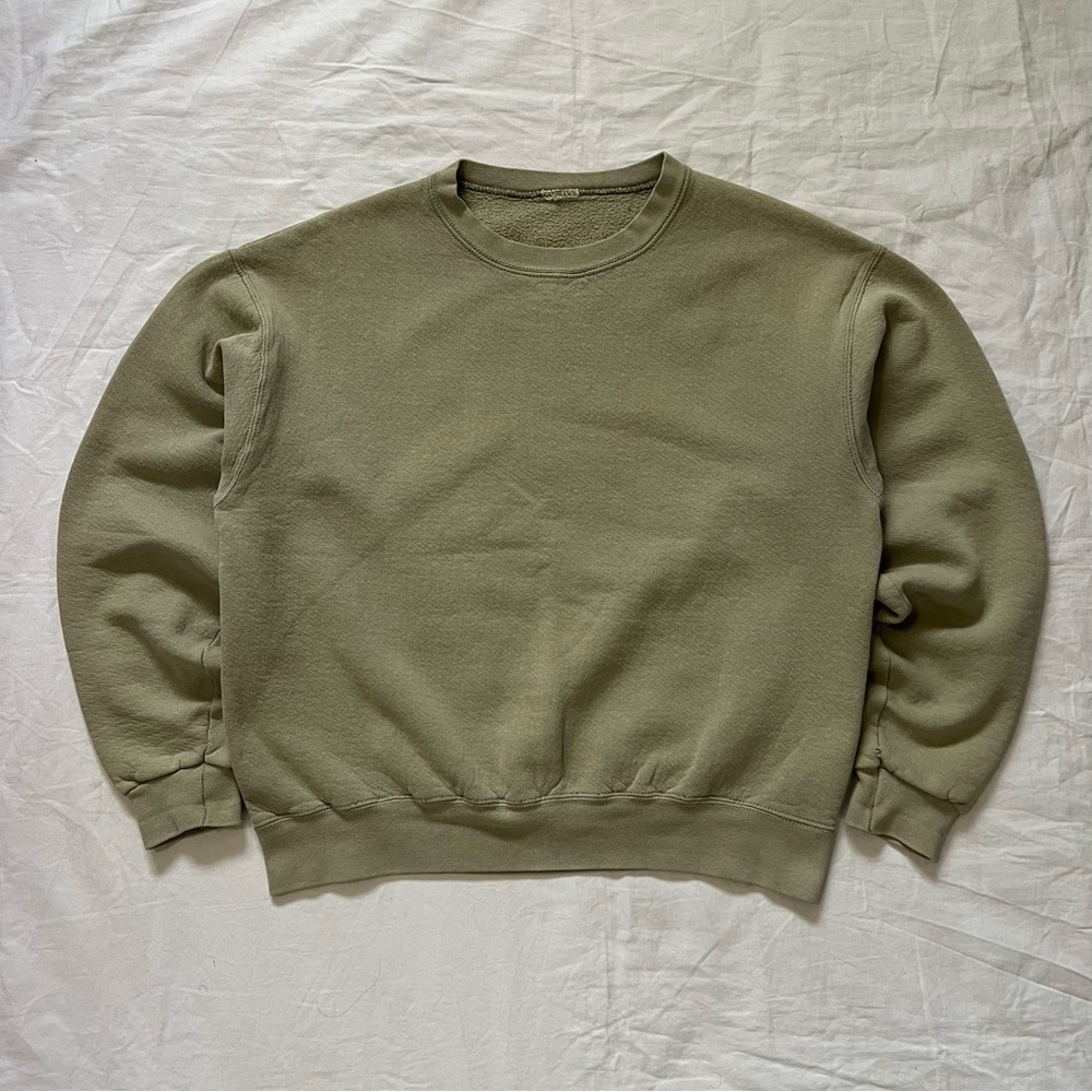 Green Crewneck Sweater with Relaxed Fit